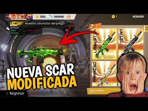 EN BUSCA DE LA SKIN LEGENDARIA "SCAR" EN FREE FIRE | NUEVA ...