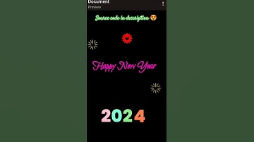 Happy new year 2024 status new project create with Html, css and Javascript