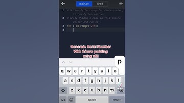 Python Generate Serial or Sequence number 0001,0002 etc