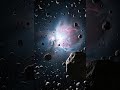 deep in space filled with hundreds of floating asteroids scattered in every direction.