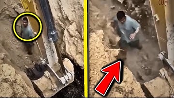 Really Bad Trench Wall Collapse Accident | Caught on Camera