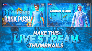 How To Make Pubg/Bgmi Live Stream Thumbnails On Android | Gaming Live Stream Thumbnails Tutorial