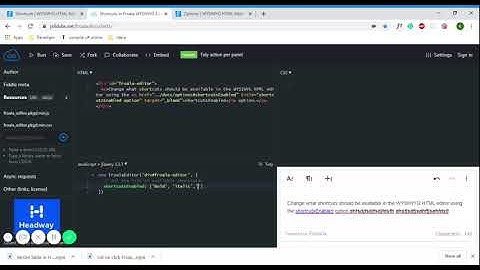 Shortcuts in Froala WYSIWYG Editor V3   JSFiddle