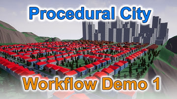 [UE4] Procedural City with full interiors - Workflow demo 1
