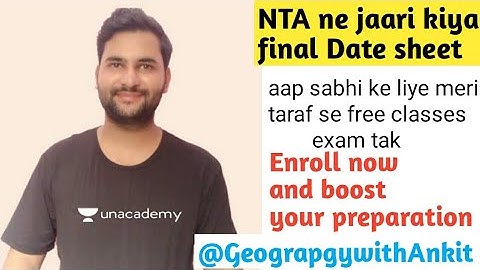 NTA UGC NET ki Final Date sheet aa gyi hain
