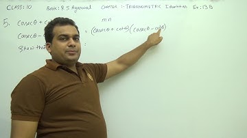Class 10 Maths  (Ex 13B  Q5) Trigonometric Identities  (R S Agarwal 2019)