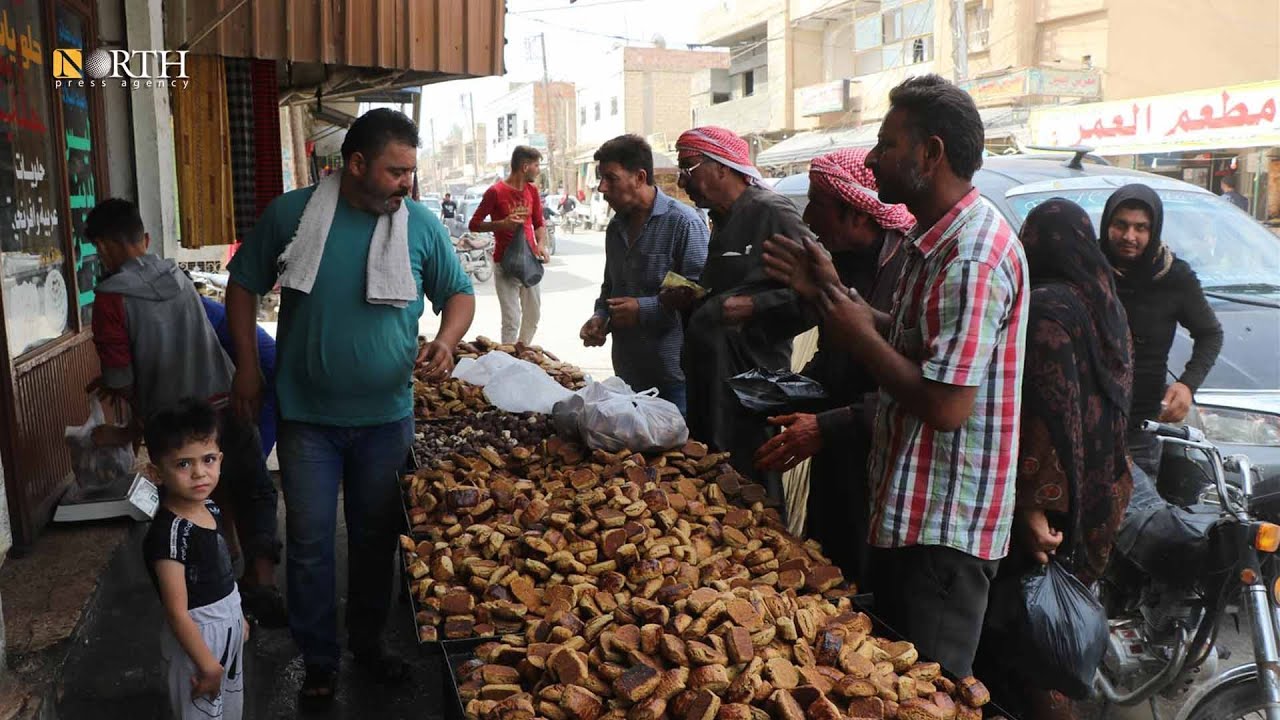 حركة ضعيفة في سوق بلدة تل تمر شمال الحسكة - نورث برس