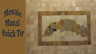 Pre made mosaic tile mural install quick tip.