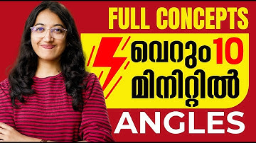 Class 6 Maths | Angles / കോണുകൾ In Just 10 Minutes !! | Exam Winner