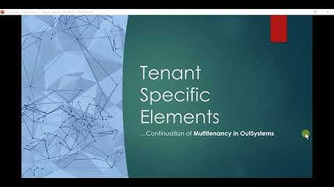 Multitenancy - Tenant Specific Elements