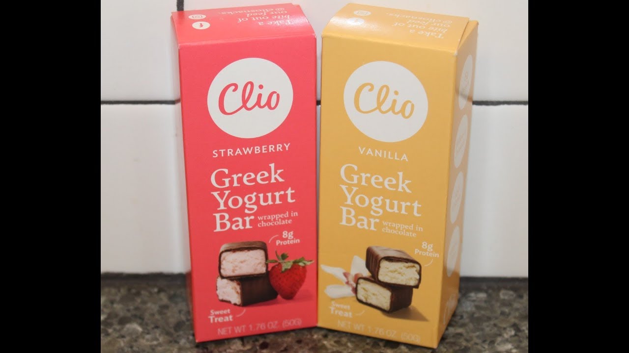 Clio Strawberry Vanilla Greek Yogurt Bar Wrapped In Chocolate Review Clio Strawberry Vanilla Greek Yogurt Bar Wrapped In Chocolate Review