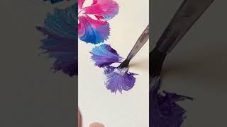 Einfache Blumen mit Acryl malen 🖌️ (One Stroke Painting)