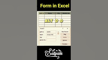 How to Form use in Excel| Important Tricks in Excel| #shorts #viralvideo #ytshorts #spreadsheets