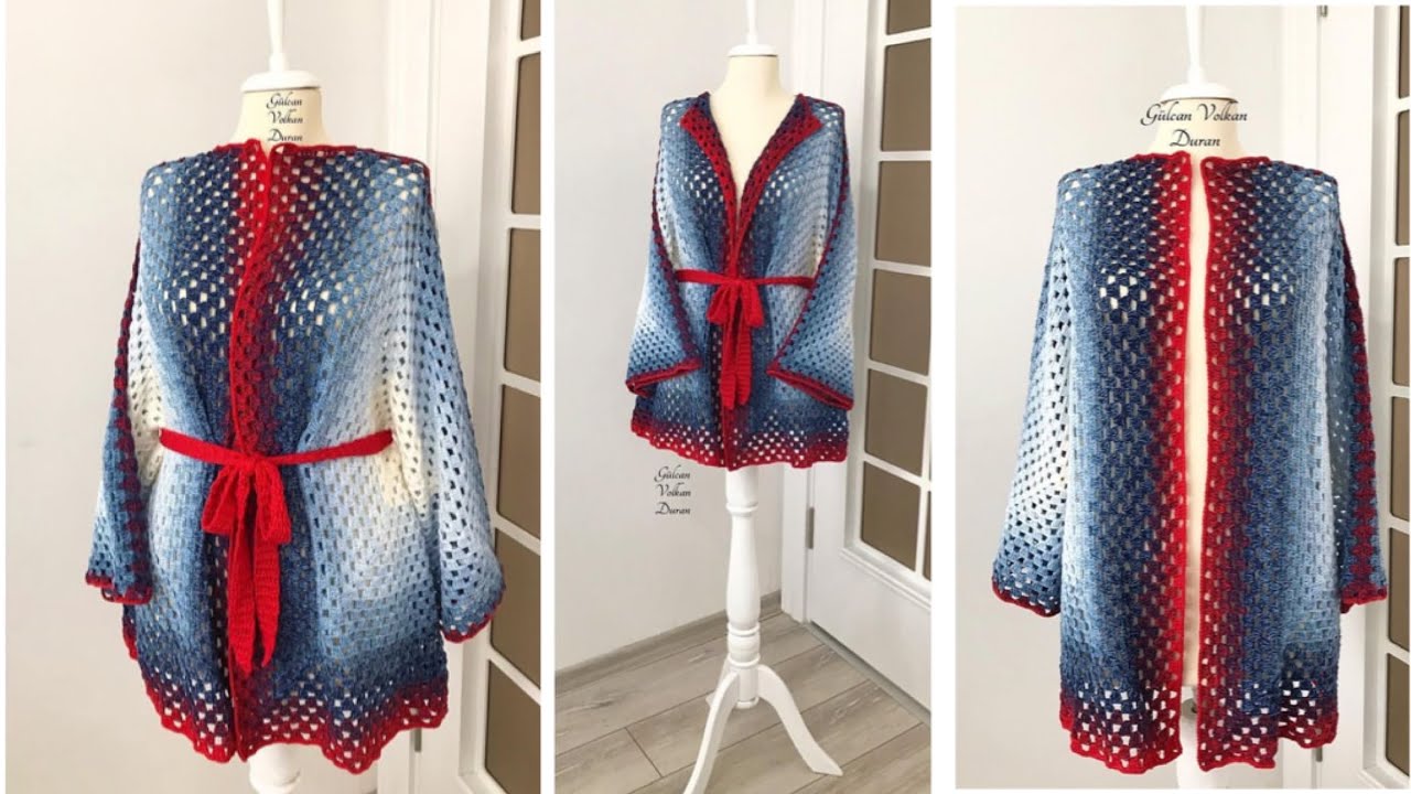 ❣️BA YIL DIM 😍 Tek Kelime İle Muhteşem Oldu 💙 - Tığ İşi Örgü Kolay Altıgen Hırka Yapımı - Part 2