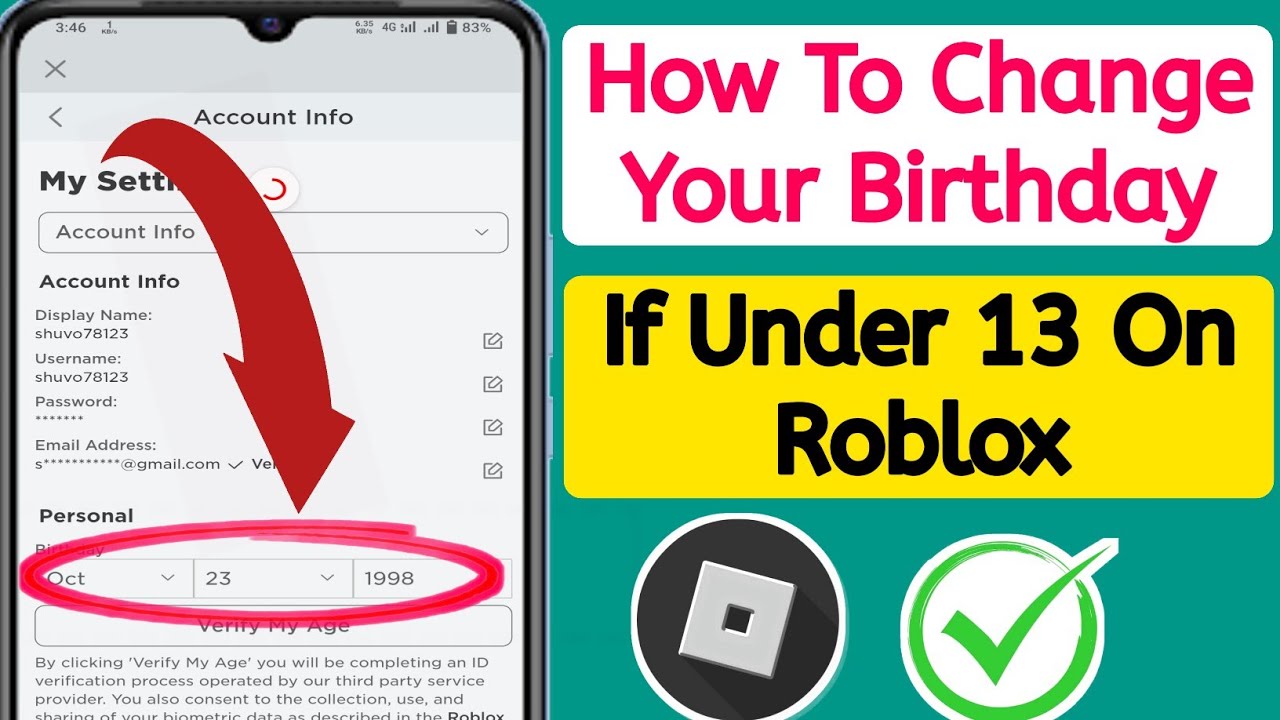 How Do I Change Birthday On Roblox