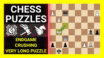 Chess Puzzles to Practice. Themes: Endgame, Crushing, Very long puzzle. Learn Chess