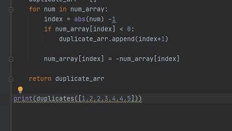 Python - Find All Duplicates In An Array | LeetCode 442