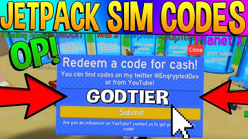 ALL CODES FOR ROBLOX JETPACK SIMULATOR! (BRAND NEW SIMULATOR ROBLOX)