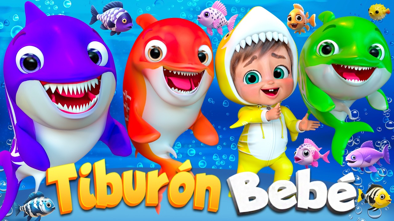 Canciones Infantiles | El Baile de Bebé Tiburón, Cinco patitos, La canción del baño, Mariposita