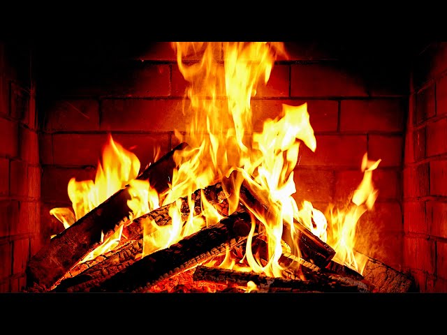 🔥 Cozy Fireplace 4K (12 HOURS). Fireplace with Crackling Fire Sounds. Fireplace Burning 4K class=