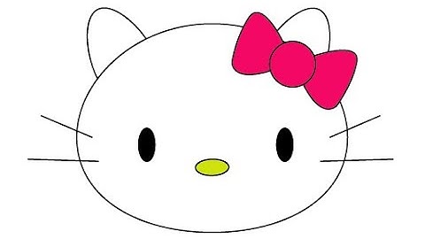 How to make hello kitty character face | Adobe illustrator cs6 tutorial
