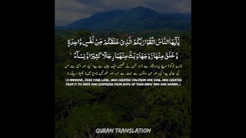 سوره نساء آیه/آیه 1 با ترجمه اردو و انگلیسی