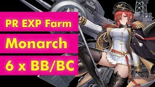 Azur Lane EN - Monarch PR EXP Farm Setup - 6 x BB/BC