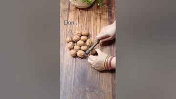 Right way to open Walnut shell | How to open walnuts easily #shorts