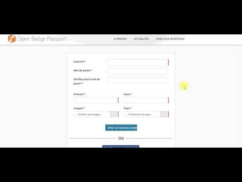 Ouvrir un compte sur Open Badge Passport