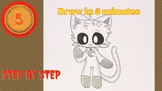 How to draw catnap easy | poppy playtime | how to draw for beginners | how to draw