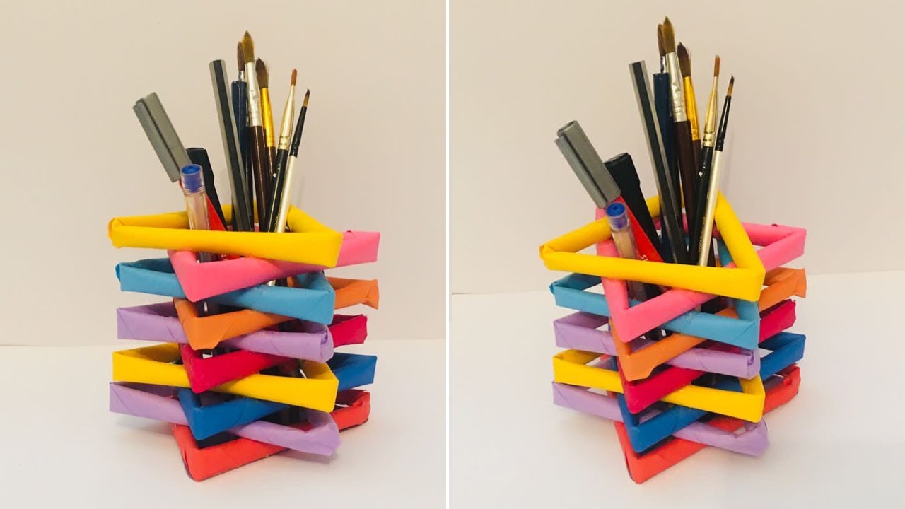 How to Make a Paper Pencil Box at Home Pencil Box Idea with Paper Pencil Box Tutorial 464