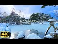 【4K Japan Walk】Kanazawa - Walking through Japan's beautiful snowy scenery
