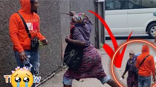 (Obeah prank ) old soldier lady st@b after  me can’t believe.