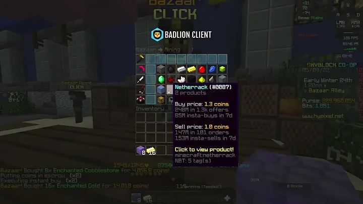 BEST HYPIXEL SKYBLOCK MONEY MAKING METHOD I BAZAAR FLIPPING Macro Mod 940mh September 2025