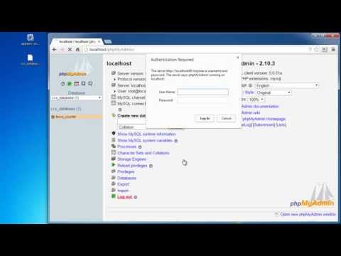 การสร้างฐานข้อมูล MySQL และการนำเข้าตารางข้อมูล