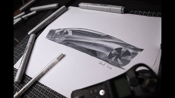 How to Render an Electric Car Prototype! Maker Sketching!