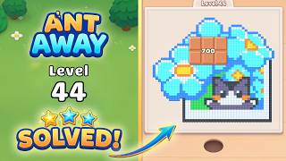 Ant Away Level 44 Walkthrough 🐜 | Pixel Puzzle Solution & Gameplay 🧩