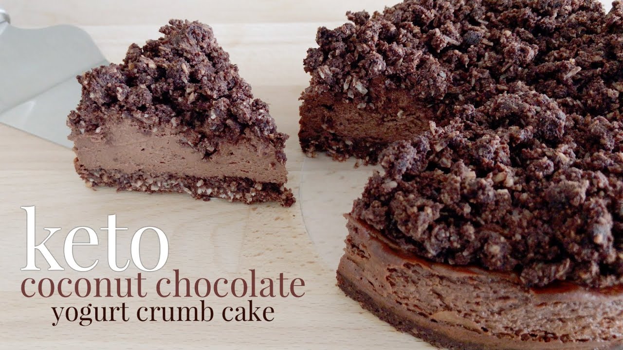 Keto Coconut Chocolate Yogurt Crumb Cake Youtube