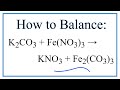 Balancing Chemical Equations Concepts