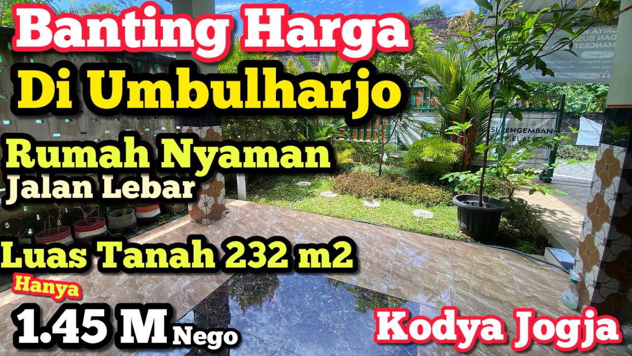 SOLD_BANTING HARGA BANGET Rumah 232 m Kodya Jogja Umbulharjo Jalan Lebar dekat jl Kusumanegara