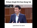 Pritam singh vs chee hong tat