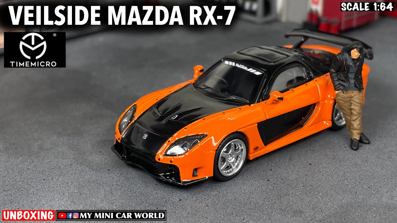 『MY MINI CAR WORLD』UNBOXING TIME MICRO 1/64 VEILSIDE MAZDA RX-7 WITH FIGURE