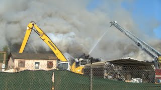 30 agencies called to massive scrapyard fire in Gaston County