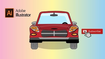 Car Landscape Flat Design -- Illustrator tutorial