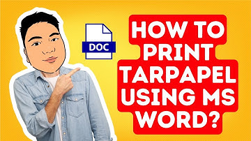 How to Print Tarpapel using Microsoft Word