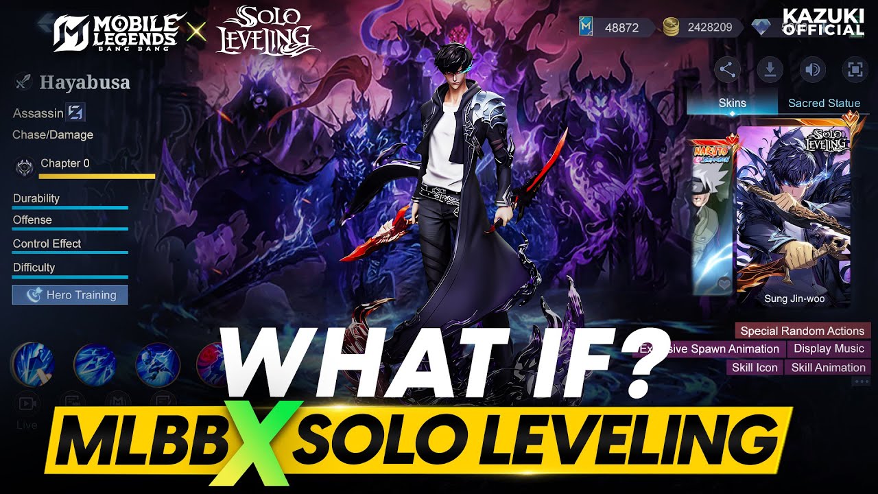 WHAT IF MLBB DECIDES TO COLLAB WITH SOLO LEVELING | SUNG JIN-WOO AS HAYABUSA | IGRIS AS ARGUS