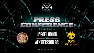 Hapoel Holon v AEK BETSSON BC - Press Conference | BCL 2023