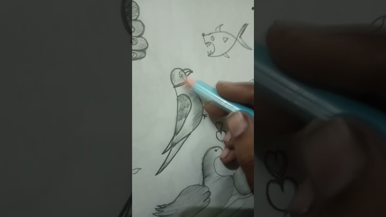 #bird draw with shading 🎨 art video #viral #subscribe #shortvideos #ishuarts #like