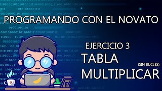 Ejercicio 3 JAVA - Tabla de MULTIPLICAR sin bucles.