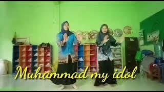 gerakan tari dan lagu Muhammad my idol guru paud permata Bunda tulungagung baureno